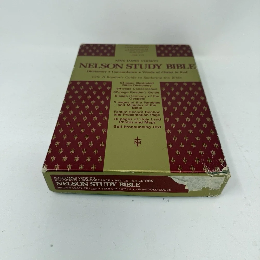 1970 Nelson Study Bible Red Letter Concordance Dictionary BOX King James 263BR‎